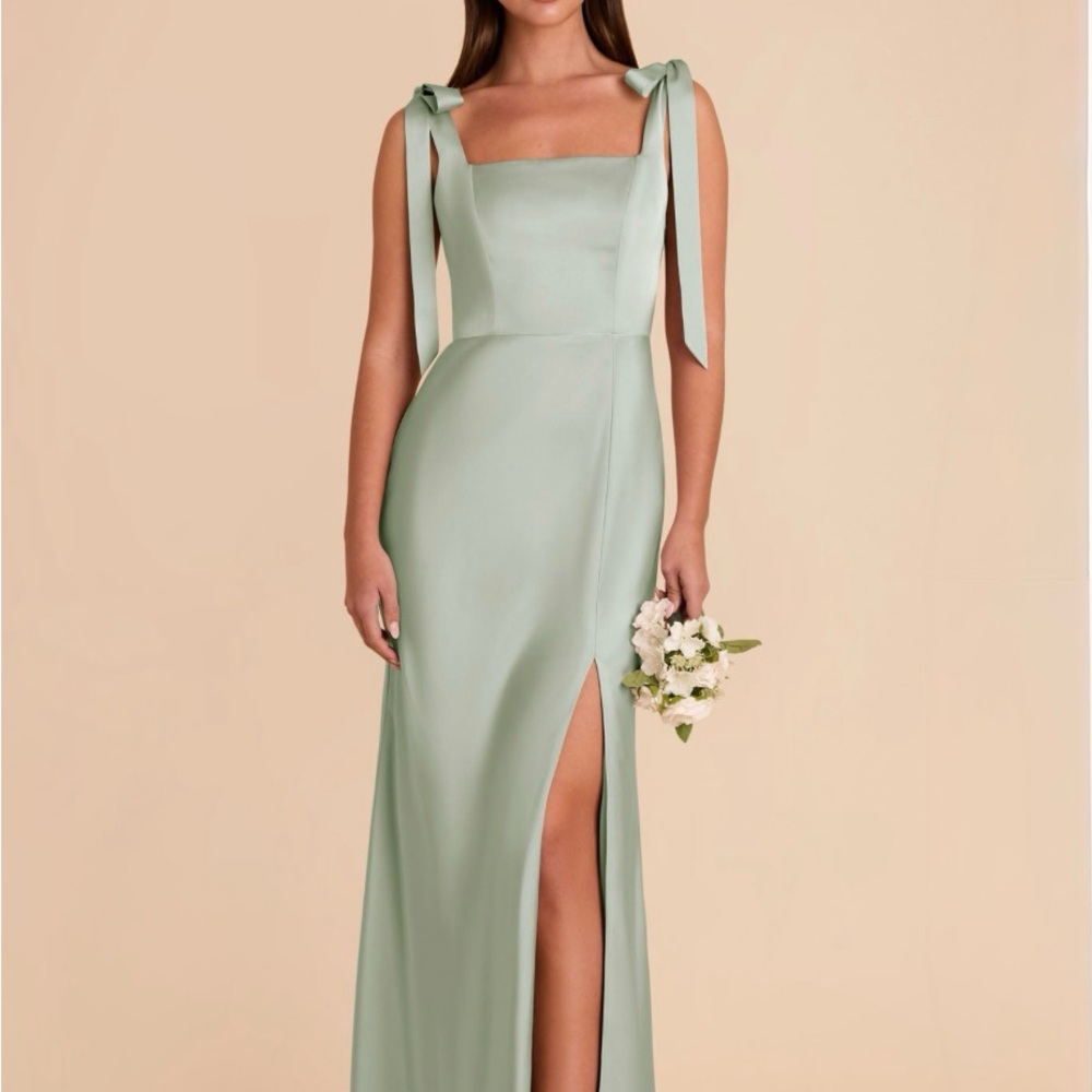 Birdy Grey Sage Dress with Bow-Tie Straps